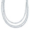 Native American Howlite Sterling Silver 3-Strand Bead Necklace AX126072